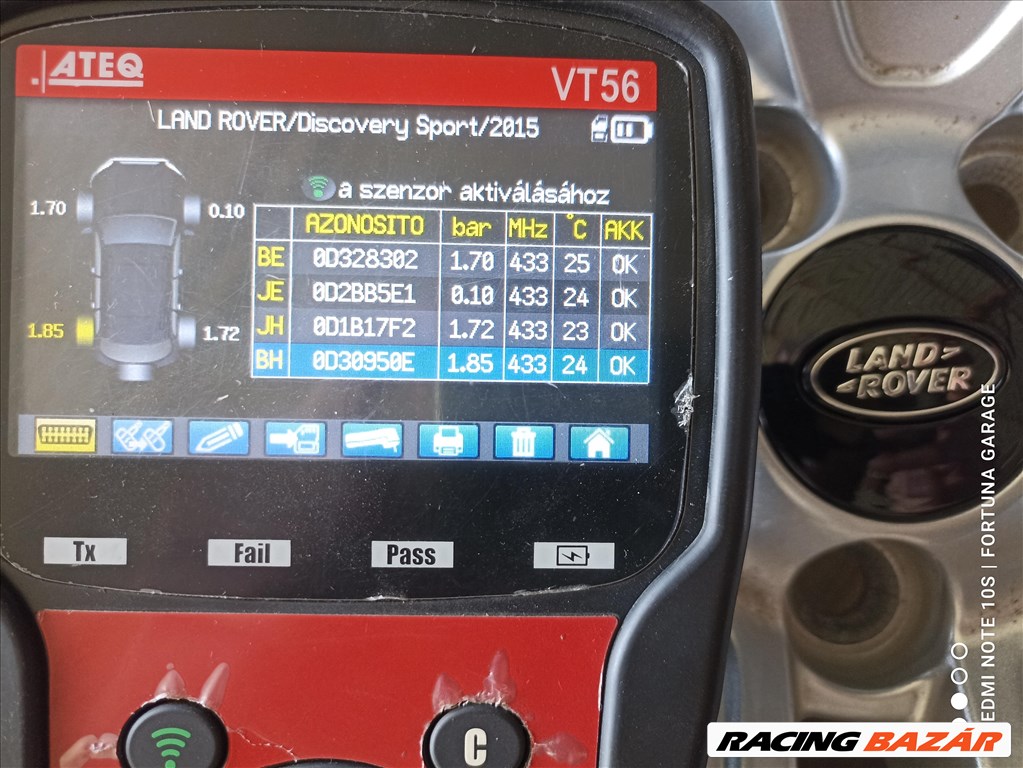 5x108 18" Land Rover téli kerékgarnitúra +TPMS 4. kép