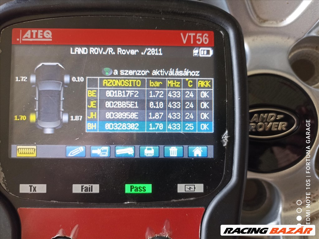 5x108 18" Land Rover téli kerékgarnitúra +TPMS 5. kép