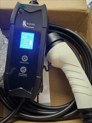 Eladó új 5m EVSE EV töltő Type 2 1 fázis (3, 6kw) 8-16A EU dugó elektromos járműhöz
