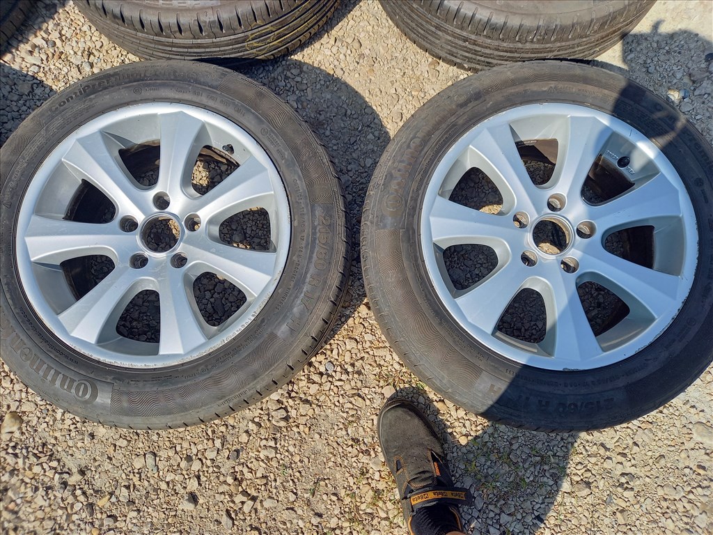 VW T5 5x120-as 8x17" használt Dezent alufelni,215/60 újszerű Continental nyári gumi sxx1 2. kép
