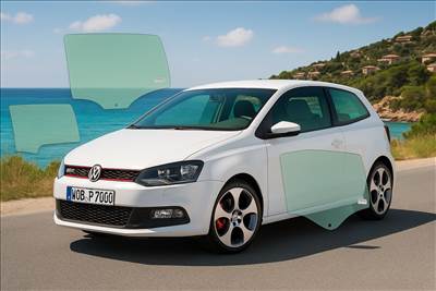 Volkswagen Polo VI VW Polo 6R bal hátsó ablaküveg csz  6r6845205 43r000015