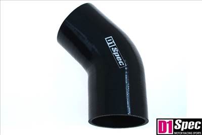 Szilikon könyök D1Spec Fekete 45 fok 80mm