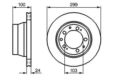 féktárcsa BOSCH 0 986 478 419 for PORSCHE