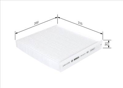 szűrő, utastér levegő BOSCH 1 987 432 274 for FORD