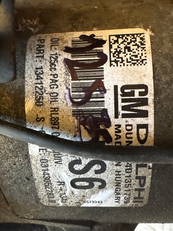 Opel Meriva B 2010-2017 Klíma kompresszor     13412250 2. kép