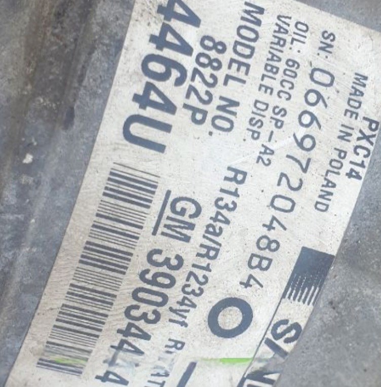 Opel Astra K 1.6 CDTI Klímakompresszor B16dth 39034444 4. kép