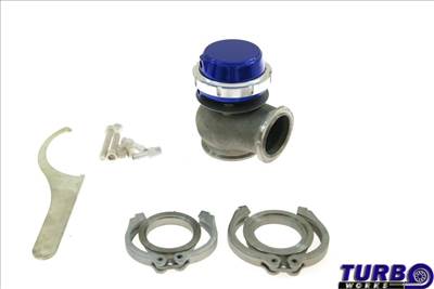 TurboWorks Külső WasteGate 50mm 0,5 Bar V-Band kék