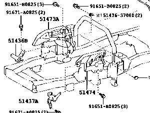 TOYOTA DYNA Jobb első sárvédő gumi 