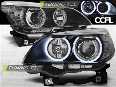 BMW E60/E61 04-07 fekete Angel Eyes  Tuning-Tec Fényszóró