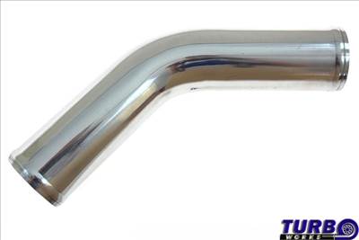 TurboWorks alumínium cső 45 fokos 57mm 30cm