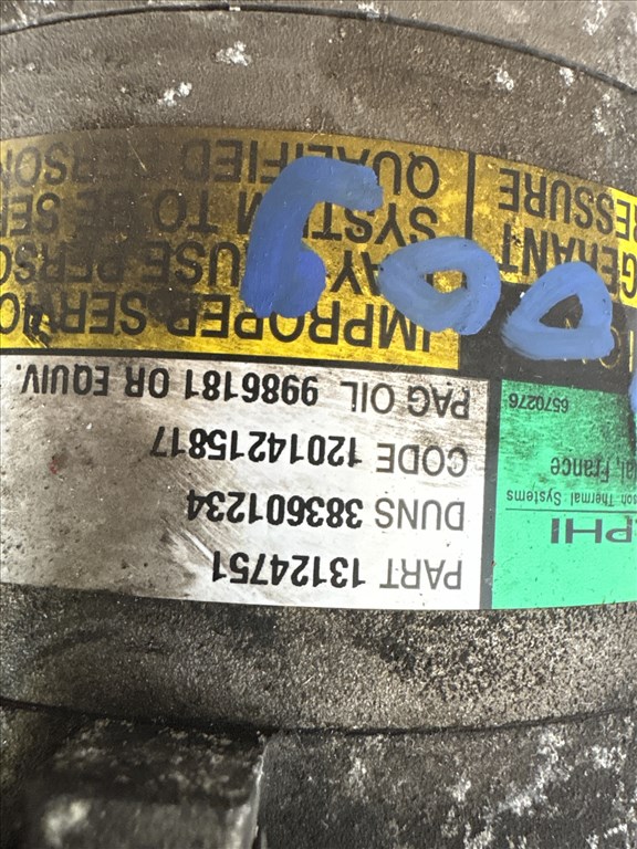 Opel Astra H 2004-2010 2004-2010 Klíma kompresszor     13124751 3. kép