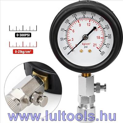 Benzines kompresszió mérő készlet adapterekkel
