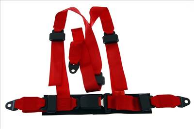 Sport, verseny ülés öv MONZA 3 pontos - Piros E4