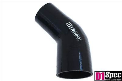 Szilikon szűkítő könyök D1Spec Fekete 45 fok 57-70mm