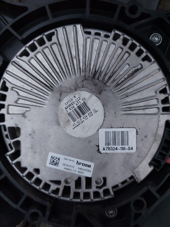 BMW X5, F15, BMW X6, F16 hűtőventilátor, klíma ventilátor. 850W 7634471 7629131 3. kép