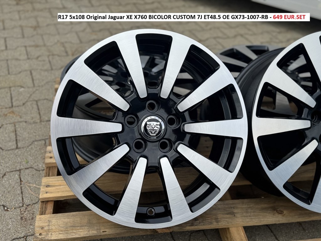 R17 5x108 Original Jaguar XE X760 BICOLOR CUSTOM 7J ET48.5  gyári alufelnik 1. kép