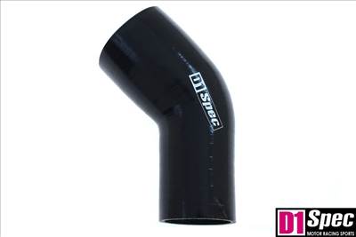 Szilikon szűkítő könyök D1Spec Fekete 45 fok 57-76mm