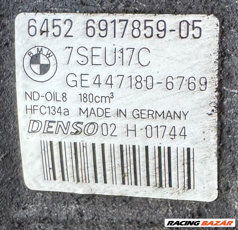 BMW 5-ös sorozat E60/E61 klímakompresszor ,  4. kép