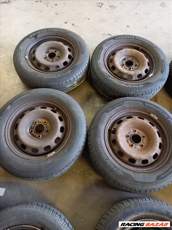  Nissan Almera 6x15 4x114.3 lemezfelni szett 185/65R15 téli continental gumikkal sxx1 1. kép