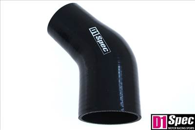 Szilikon szűkítő könyök D1Spec Fekete 45 fok 63-76mm