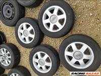 Audi A3 5x100-as 15" újszerű (gyári felni) alufelni, rajta 195/65 újszerű Michelin nyári sxx2