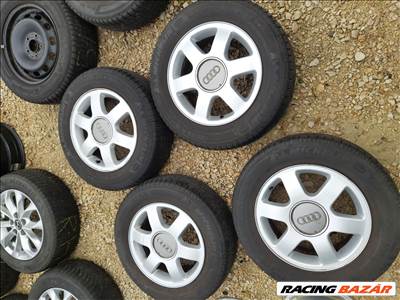 Audi A3 5x100-as 15" újszerű (gyári felni) alufelni, rajta 195/65 újszerű Michelin nyári sxx2