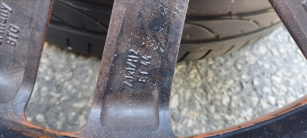 Opel D Corsa Opc gyári 17" alufelni szett egyedi kivitelben, 215/40 Bridgestone nyári gumival eladó! 8. kép