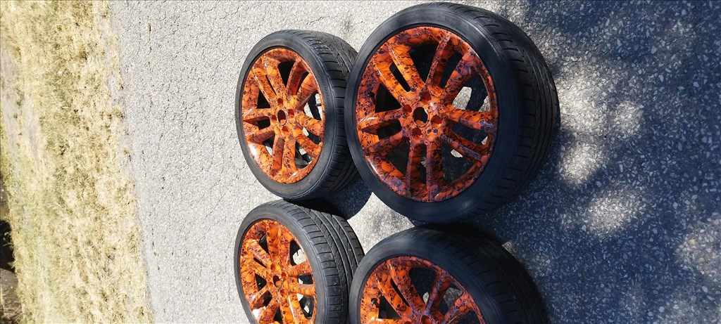 Opel D Corsa Opc gyári 17" alufelni szett egyedi kivitelben, 215/40 Bridgestone nyári gumival eladó! 6. kép