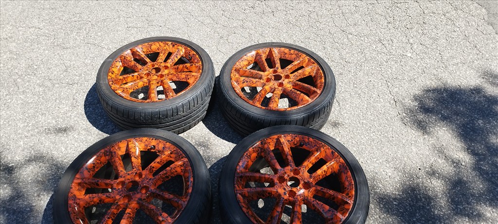 Opel D Corsa Opc gyári 17" alufelni szett egyedi kivitelben, 215/40 Bridgestone nyári gumival eladó! 3. kép