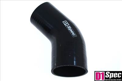 Szilikon szűkítő könyök D1Spec Fekete 45 fok 67-76mm