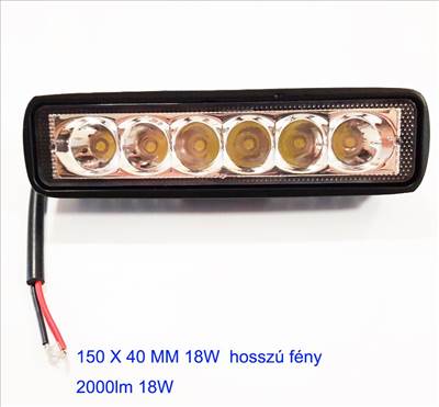 Ledes munkalámpa 12V/24V ML-07-18W-SZURO