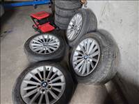 5x120 lyukosztású 17" használt alufelni, rajta 215/55 eldobós nyári gumi gumi