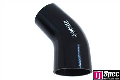 Szilikon szűkítő könyök D1Spec Fekete 45 fok 76-83mm