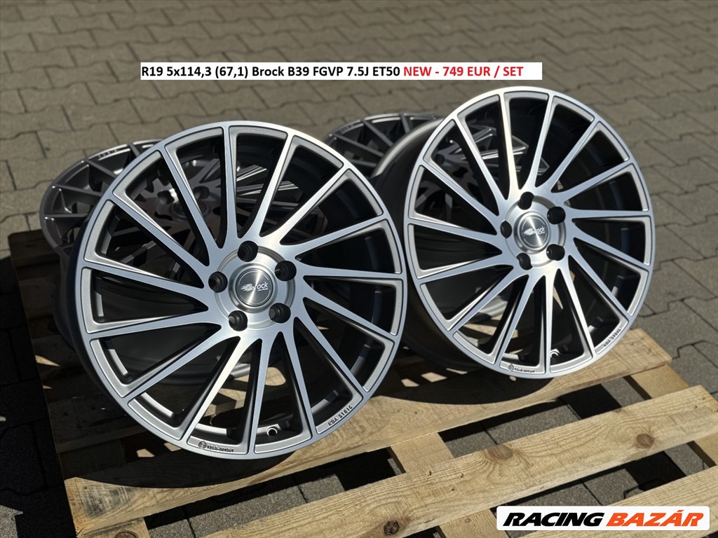 R19 5x114,3 (67,1) Brock B39 FGVP 7.5J ET50 új alufelnik felnik felni alufelni 1. kép