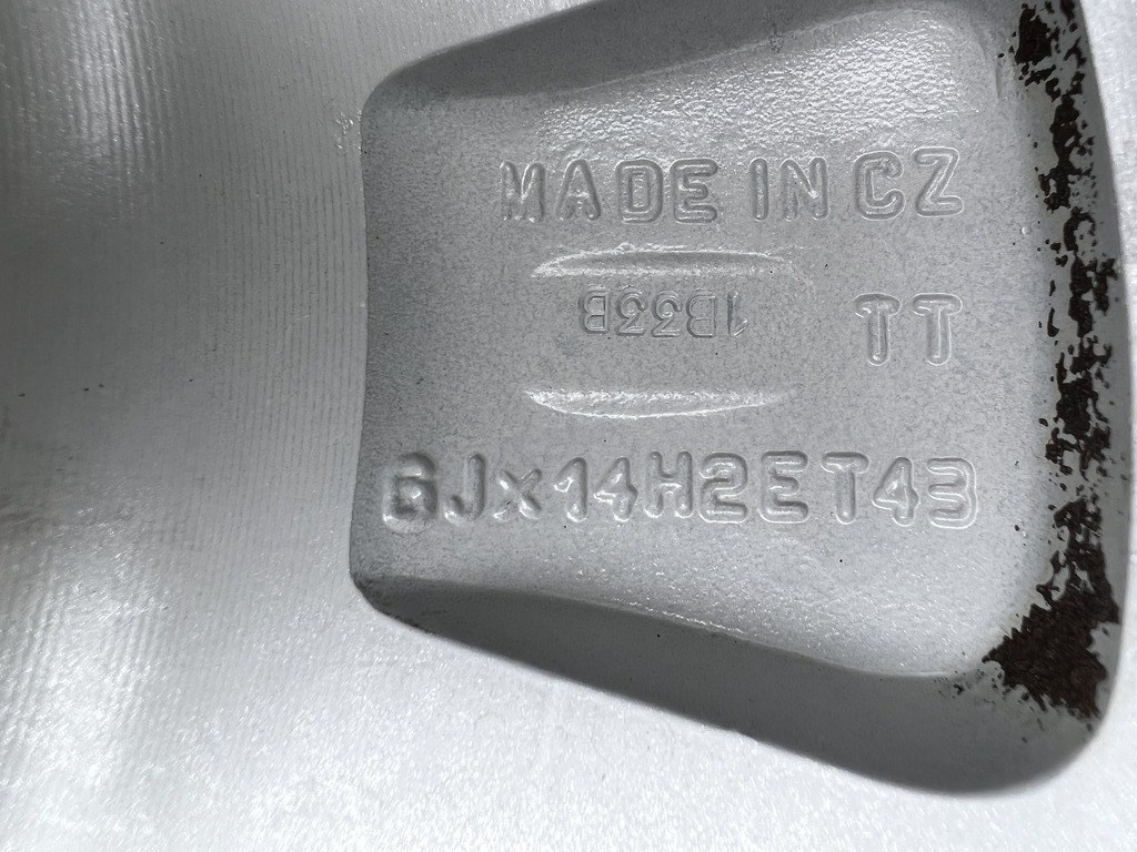 5x100 14" Skoda gyári alufelni 6Jx14h2 ET43 7. kép