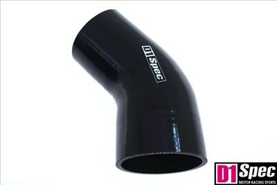 Szilikon szűkítő könyök D1Spec Fekete 45 fok 76-89mm