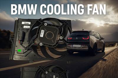 BMW i3 I01 hűtőventillátor pici sérülés egyik sarkánál, javítható 864194802