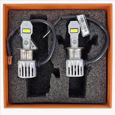 H3 LED izzó 6500K M6S Jégfehér - Hideg fehér 7535 CSP LED CANBUS 12V 3100lm✔️