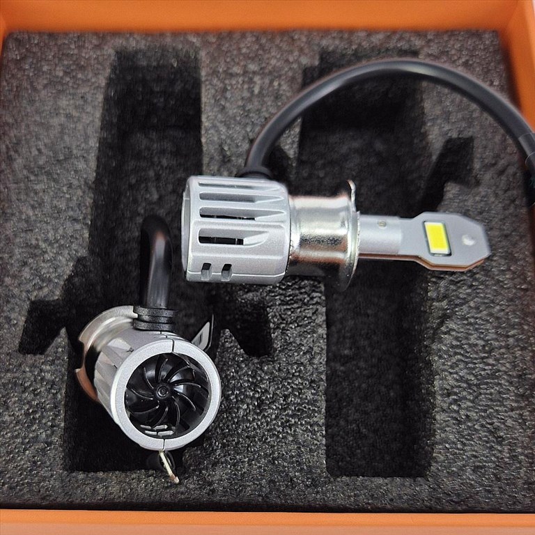 H3 LED izzó 6500K M6S Jégfehér - Hideg fehér 7535 CSP LED CANBUS 12V 3100lm✔️ 3. kép