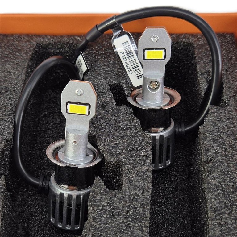 H3 LED izzó 6500K M6S Jégfehér - Hideg fehér 7535 CSP LED CANBUS 12V 3100lm✔️ 5. kép