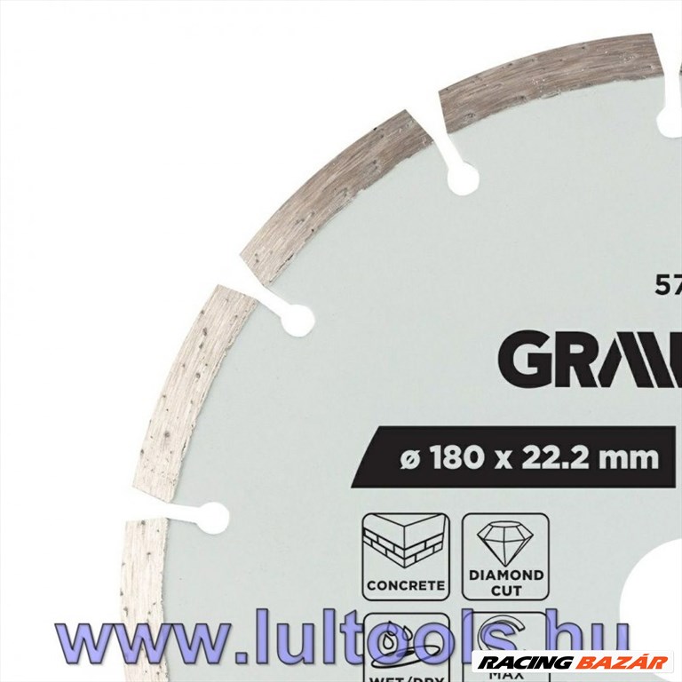 Szegmentált gyémánt vágókorong, 180mm 3. kép