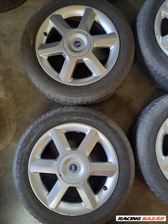 Fiat Doblo 5x98 lyukosztású 16" haszn (gyári felni) alufelni,195/60R16 Goodyear nyári gumi Sxx1 2. kép