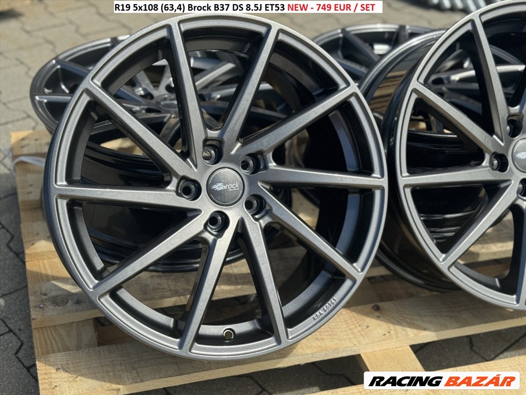 R19 5x108 (63,4) Brock B37 DS 8.5J ET53 új alufelnik felnik 19" 19col 1. kép