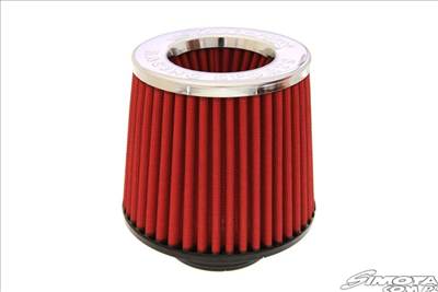 Simota JAU-X02102-05 kúpos légszűrő, piros, H:130mm, átmérő: 60-77mm