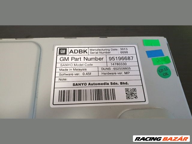 Opel Zafira C, Opel Astra J, Opel Meriva B, Opel Mokka, Opel Insignia A Kijelző ADBK 95196687 3. kép