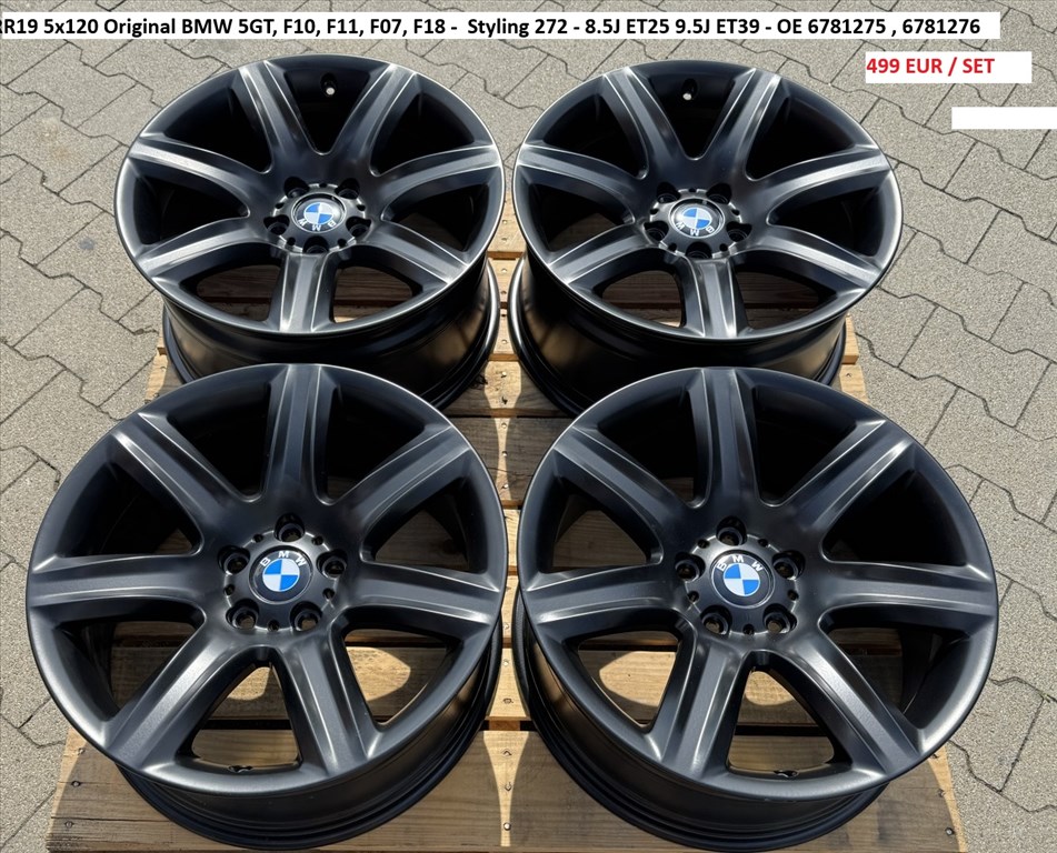 R19 5x120 Original BMW 5GT, F10, F11, F07, F18 kétszéles gyári felnik  1. kép