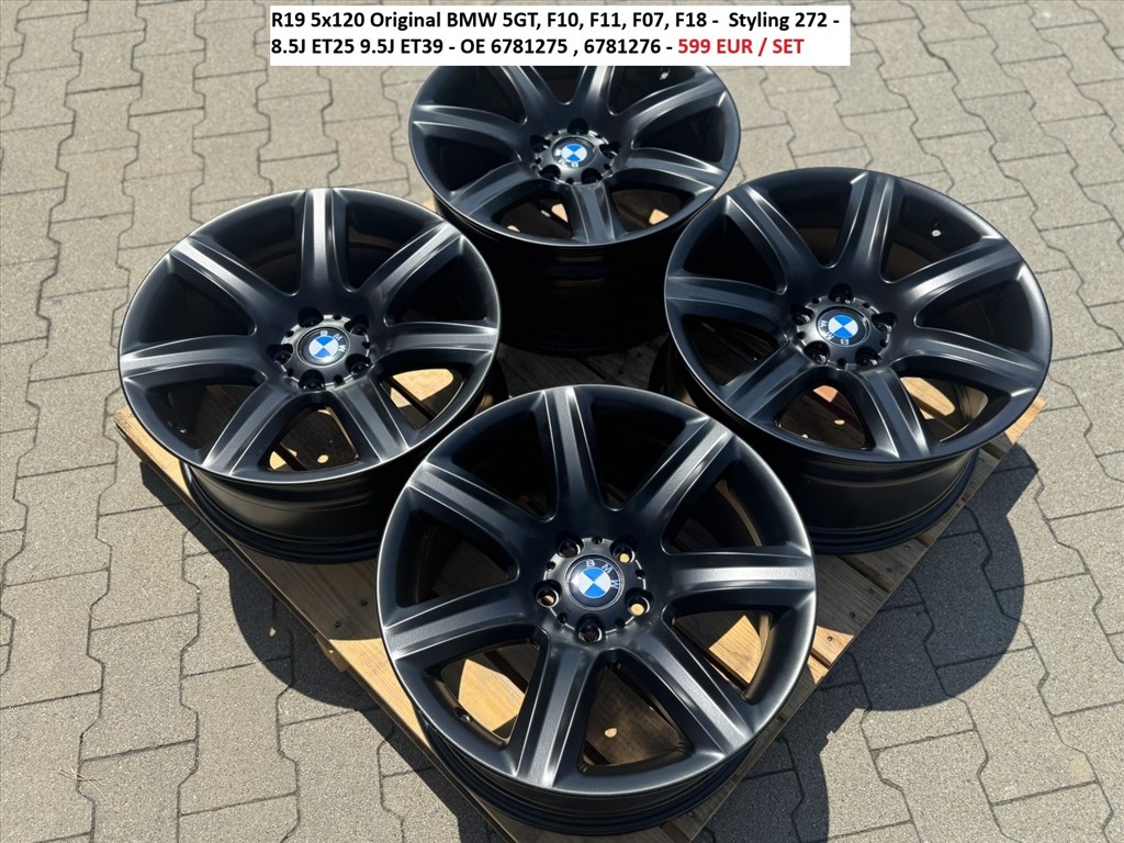 R19 5x120 Original BMW 5GT, F10, F11, F07, F18 kétszéles gyári felnik  5. kép