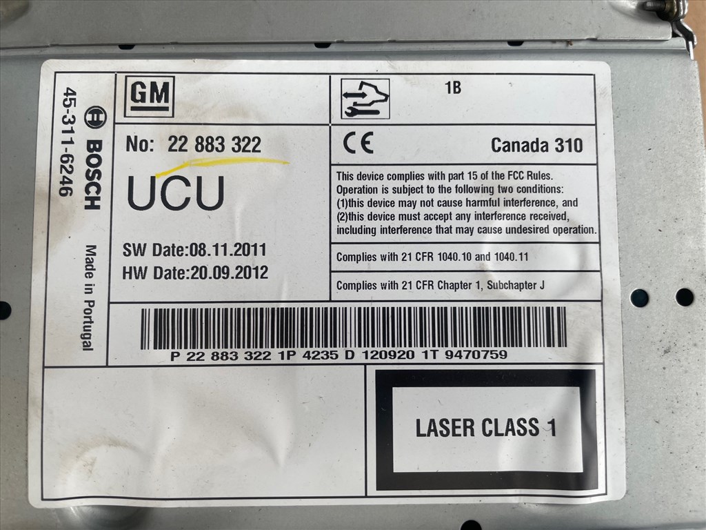 Opel Astra J  Multifunkcionális kijelző / 95196687 8. kép