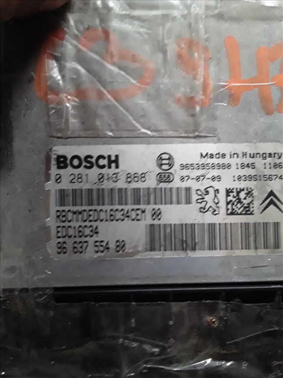 Citroen C3 1.6 HDI Motorvezérlő Szett 0281013868 2. kép