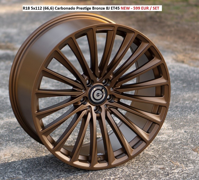 R18 5x112 (66,6) Carbonado Prestige Bronze 8J ET45 új alufelnik felnik 8x18 18" 18col 1. kép